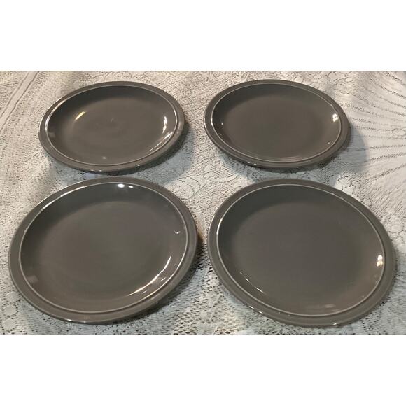 Godinger Gatherings Gray Salad Plates Set of 4 8.75” - Picture 2 of 8